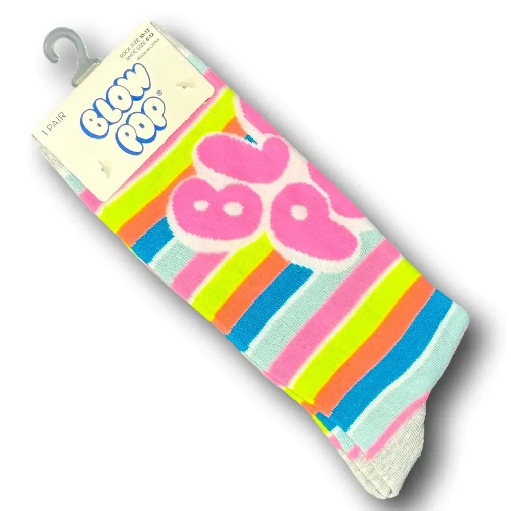 3/$20 Charms Blow Pop Lollipops Funny Novelty Crew Socks - NWT